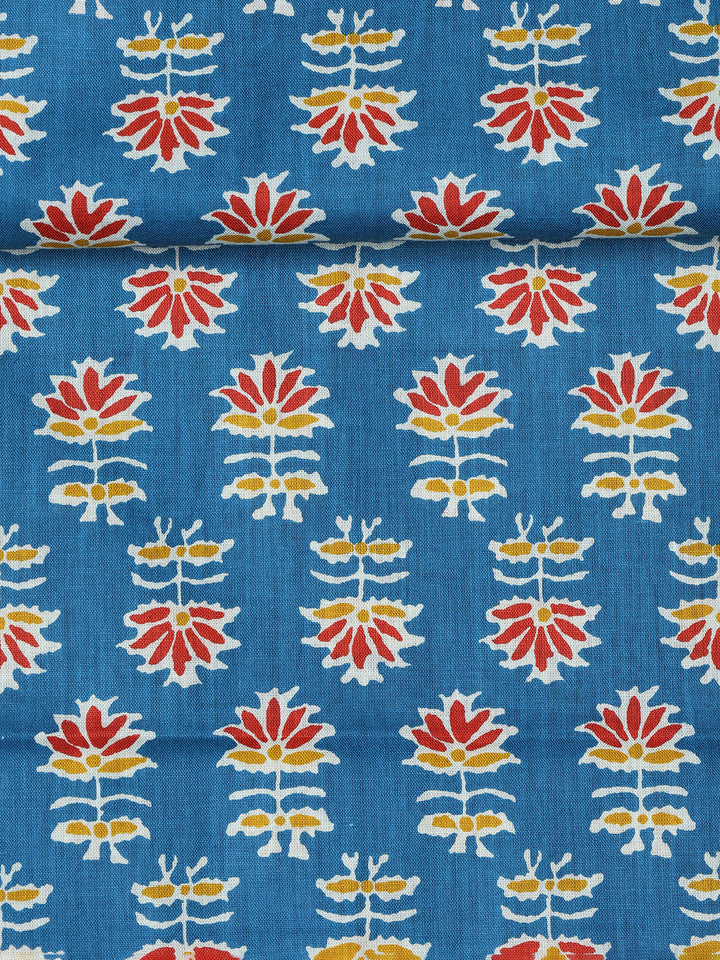 Printed Cotton Blend Unstitched Suit With Dupatta