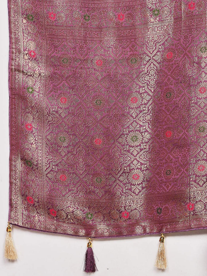 Woven Design Satin Saree