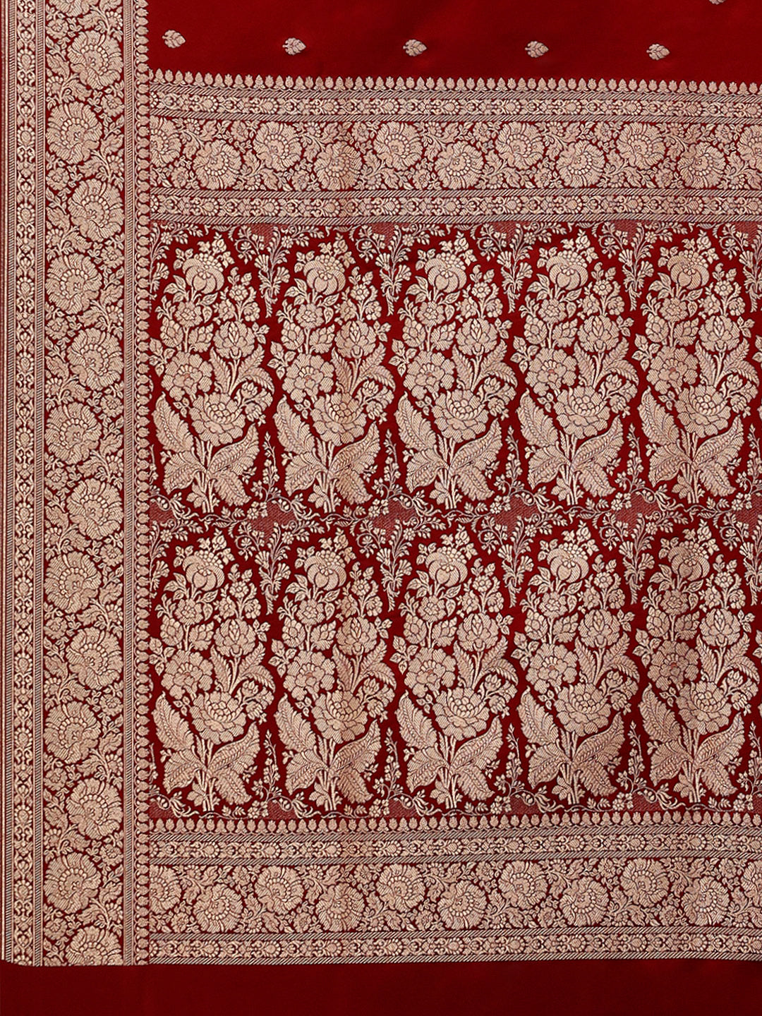 Zari Border Booti Art Silk Woven Saree
