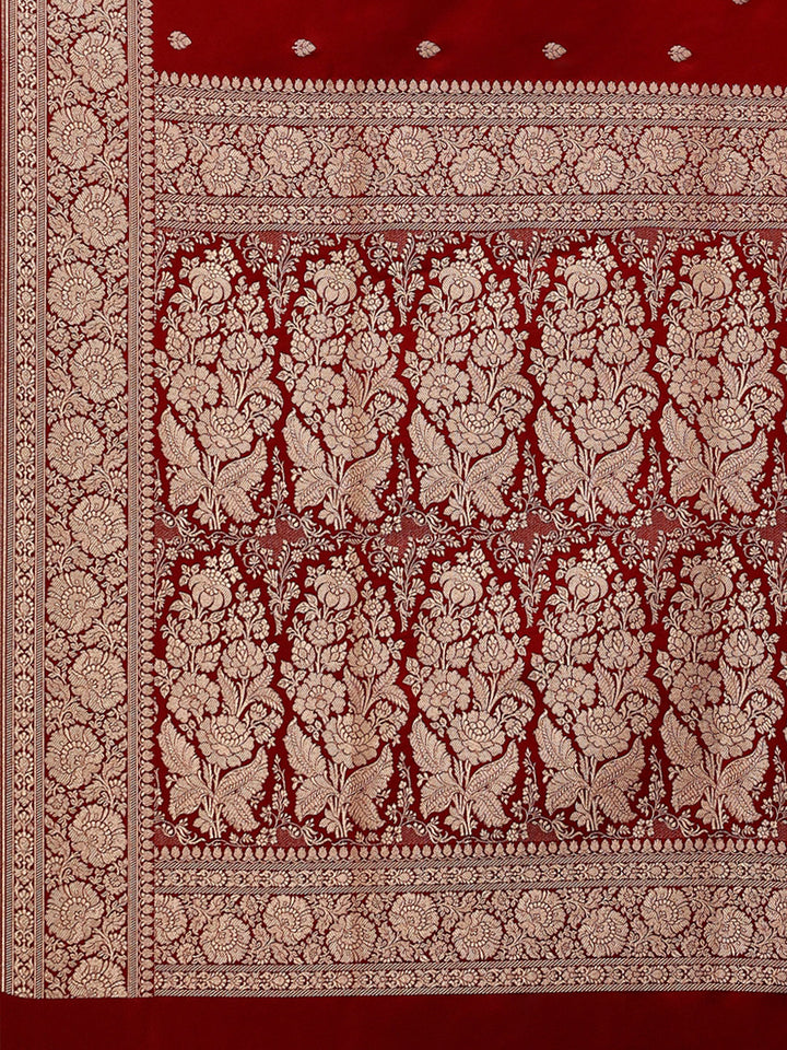 Zari Border Booti Art Silk Woven Saree