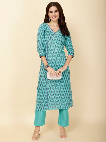 Printed Cotton Kurta Set