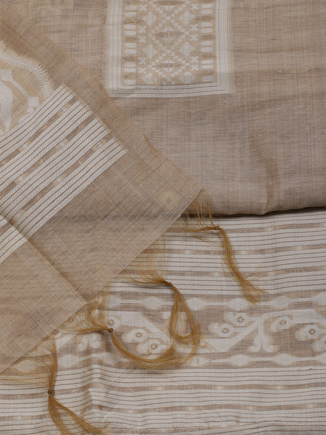 Woven Chanderi Unstitched Suit With Dupatta