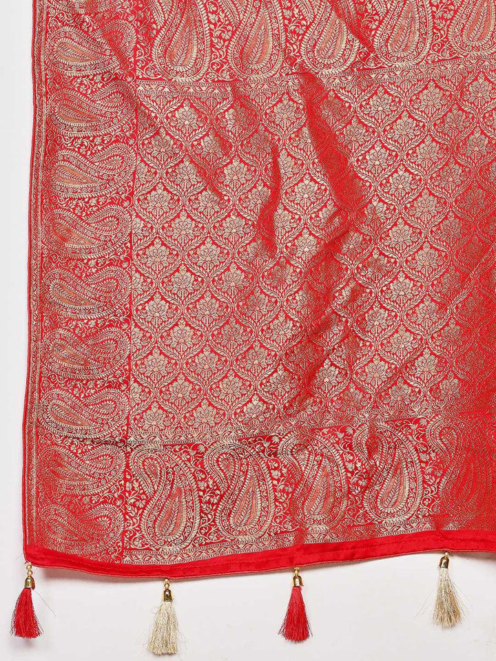 Woven Design Satin Saree