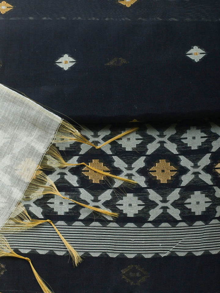 Printed Chanderi Unstitched Suit With Pant Dupatta