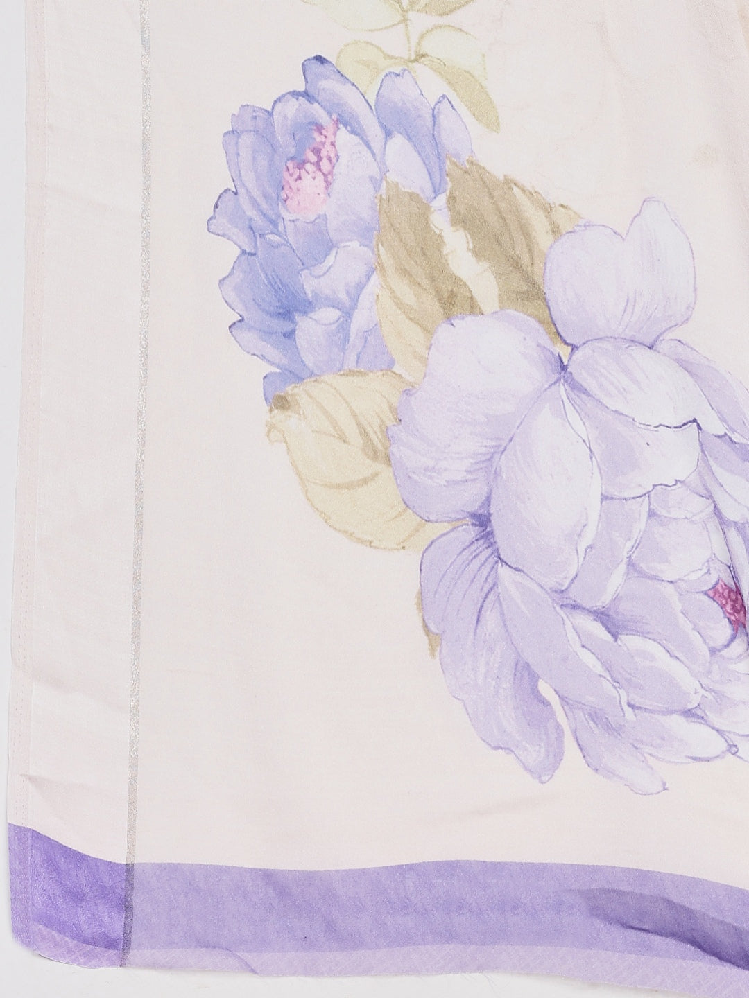 Floral Printed Crepe Saree