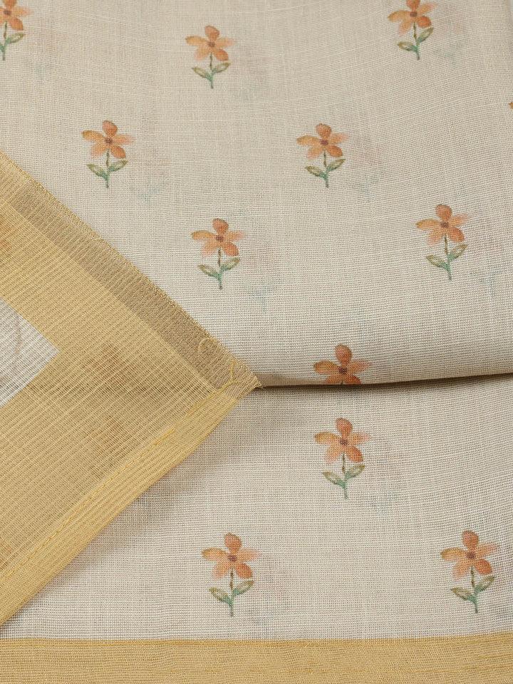 Printed Tissue Unstitched Suit With Pant &amp; Dupatta