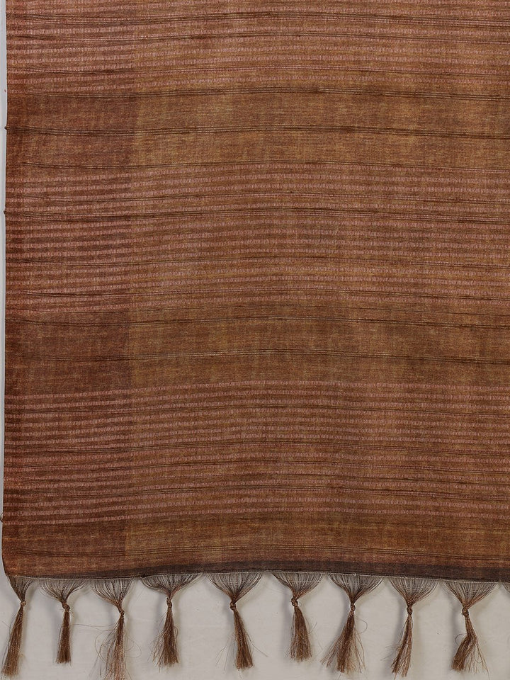 Printed Tussar Silk Saree