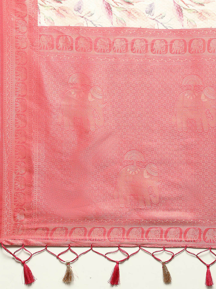 Digital Printed Art Silk Saree