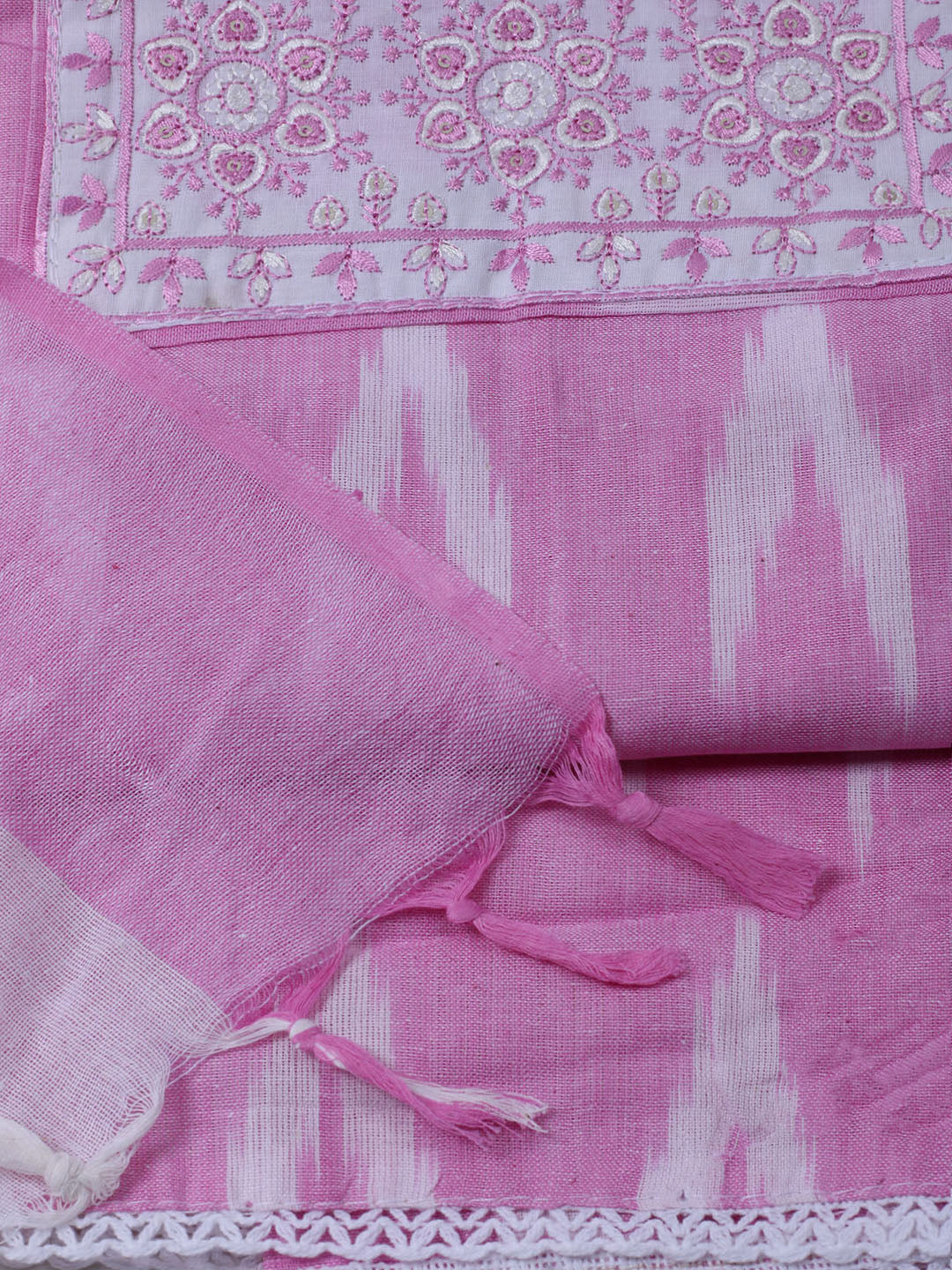 Printed Cotton Blend Unstitched Suit With Dupatta
