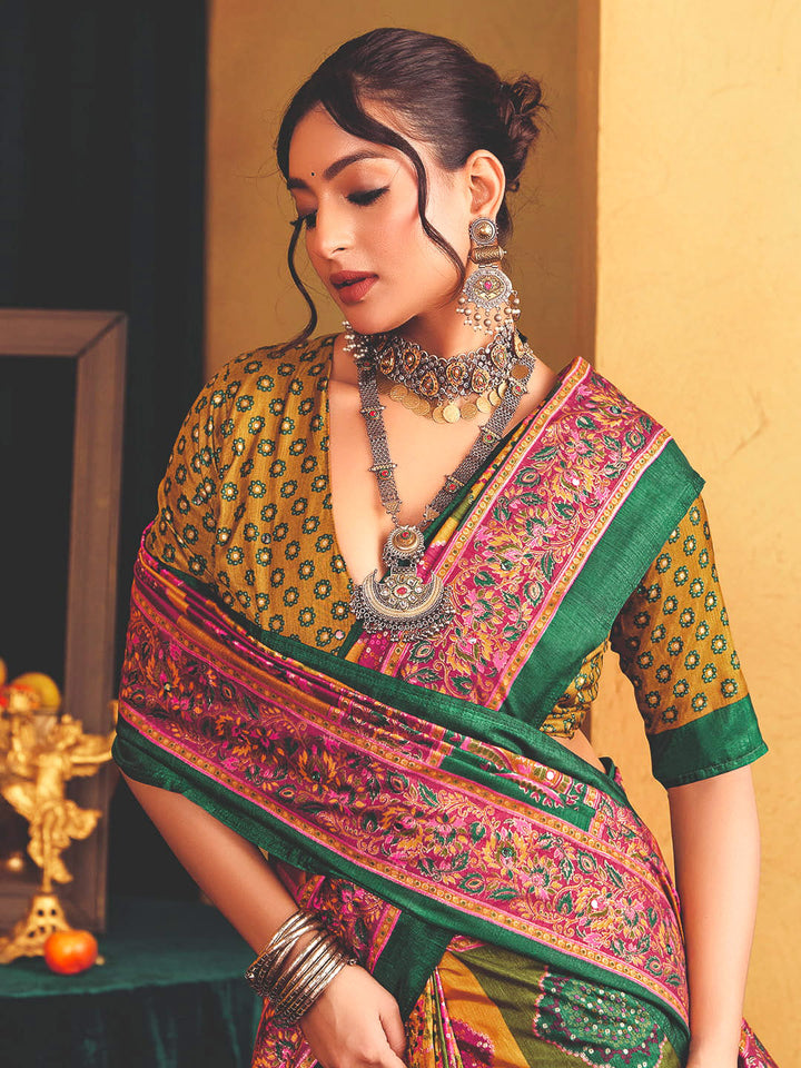 Printed Art Silk Saree