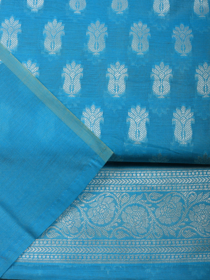 Woven Design Chanderi Unstitched Suit With Pant &amp; Dupatta