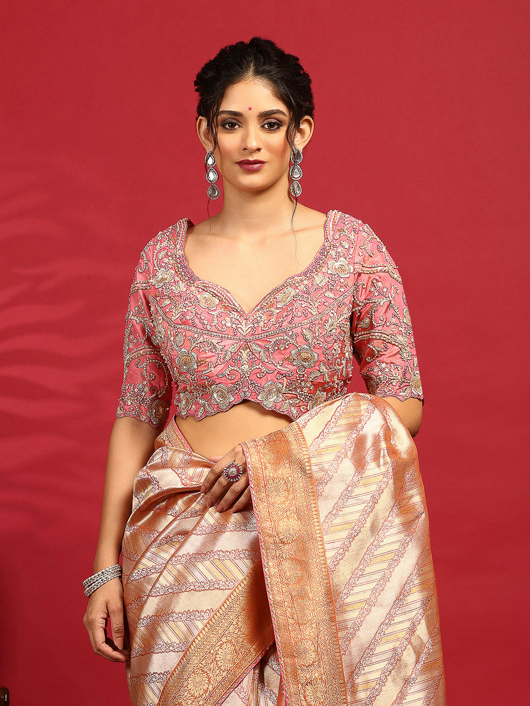Embroidered Banarasi Saree