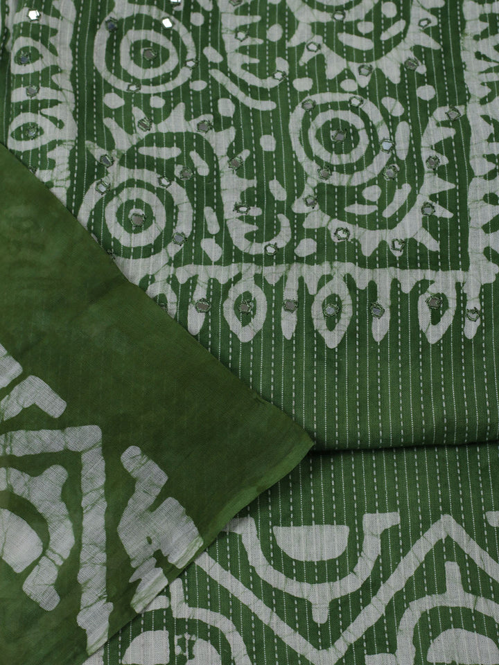 Printed Cotton Unstitched Kurta With Pant &amp; Dupatta