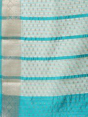 Zari Border Booti Woven Handloom Saree