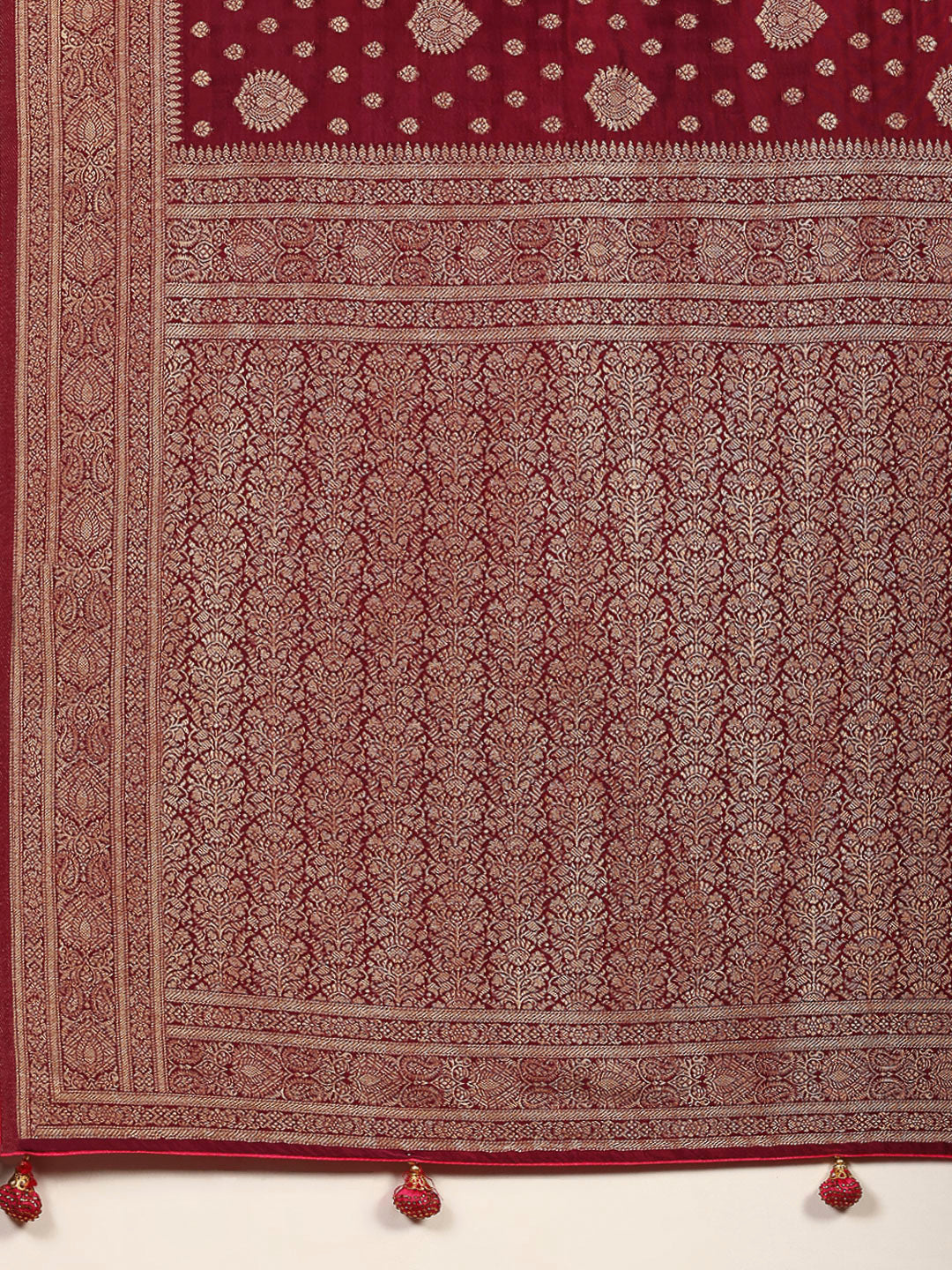 Woven Design Satin Saree
