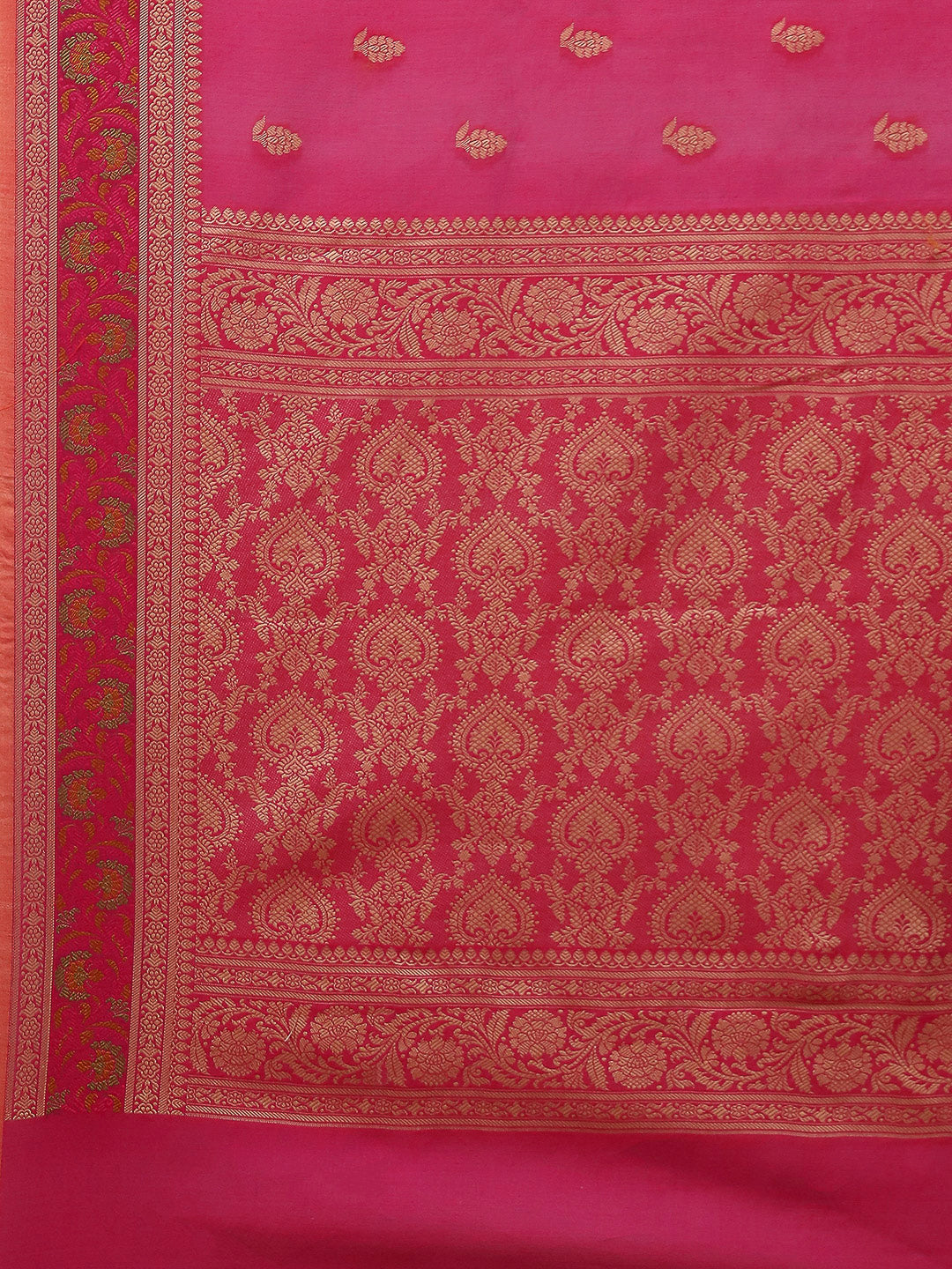Resham Embroidered Cotton Blend Woven Saree