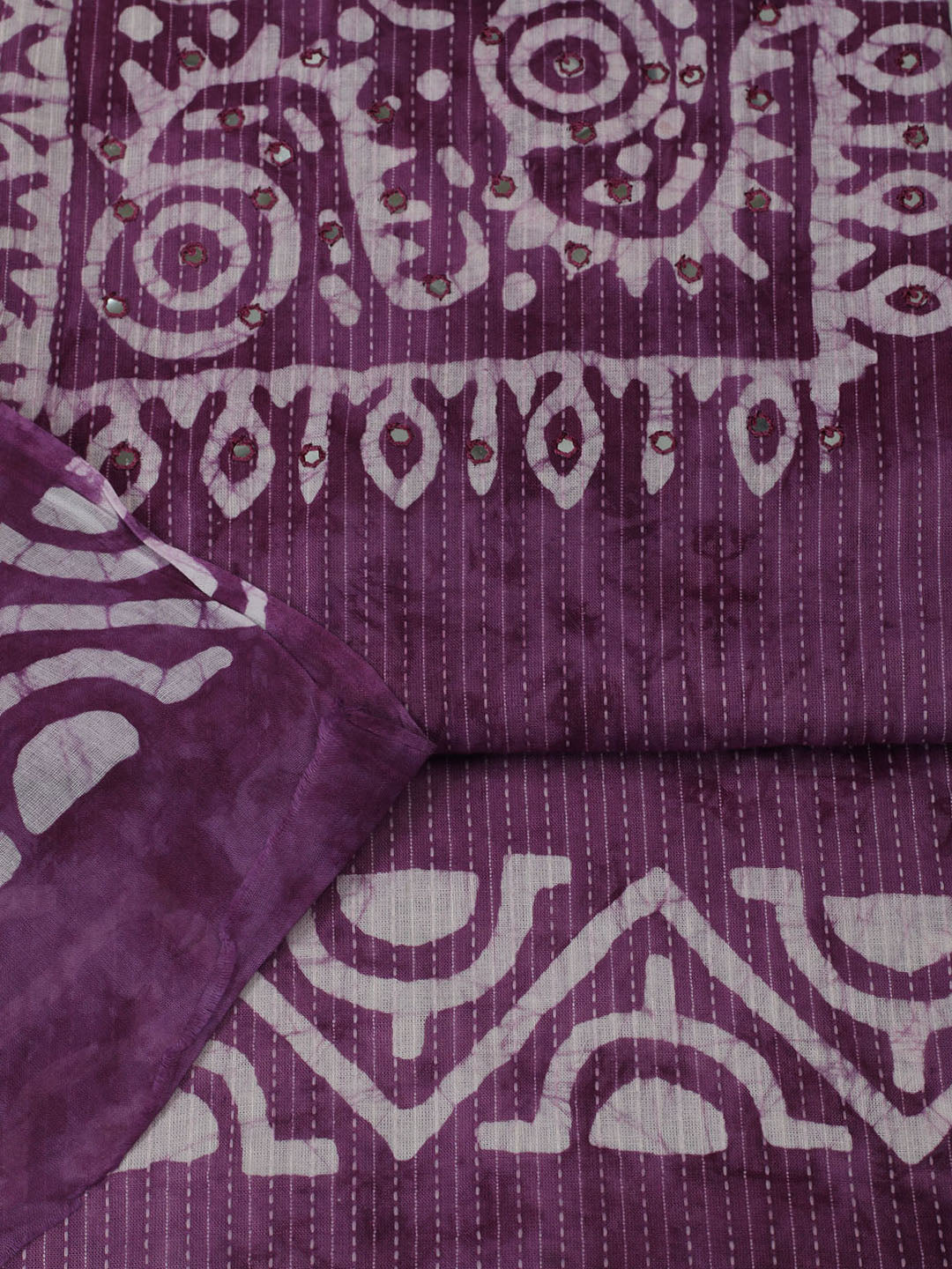 Printed Cotton Unstitched Kurta With Pant &amp; Dupatta