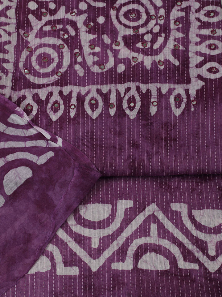 Printed Cotton Unstitched Kurta With Pant &amp; Dupatta