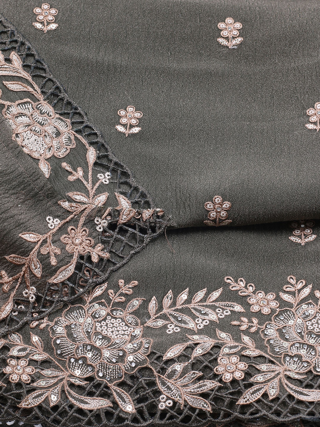 Embroidered Tissue Unstitched Suit With Dupatta