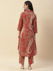 Printed Cotton Blend Kurta With Pant