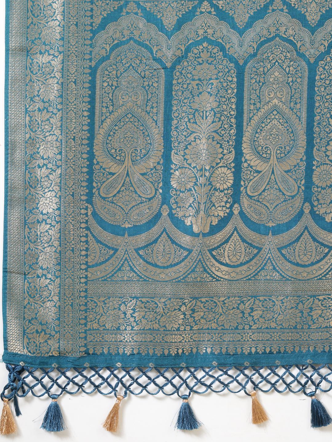 Woven Design Satin Saree