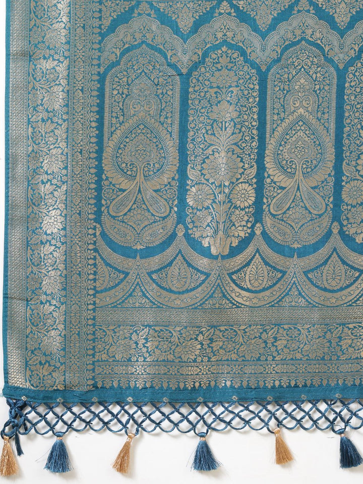 Woven Design Satin Saree
