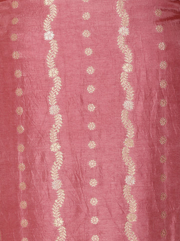 Woven Chanderi Unstitched Suit Piece With Dupatta