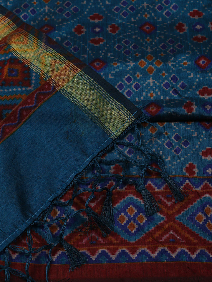 Woven Design Art Silk Unstitched Suit With Pant Dupatta