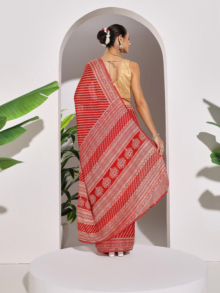 Lehriya Printed Georgette Saree
