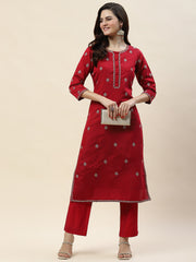 Chanderi Kurta With Pants Set