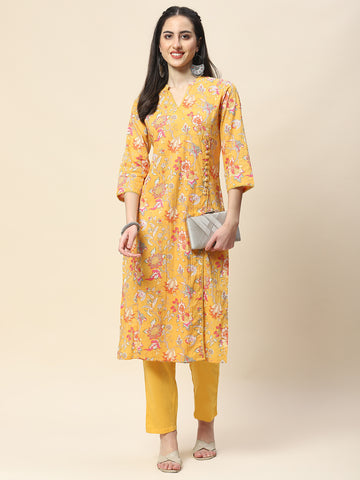 Printed Cotton Kurta Set