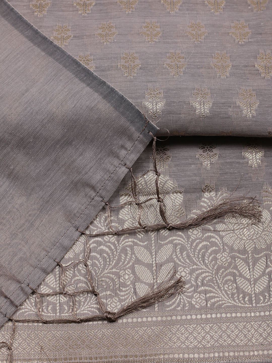 Woven Design Chanderi Unstitched Suit With Pant &amp; Dupatta