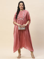 Yoke Embroidery Cotton Kaftan Kurta