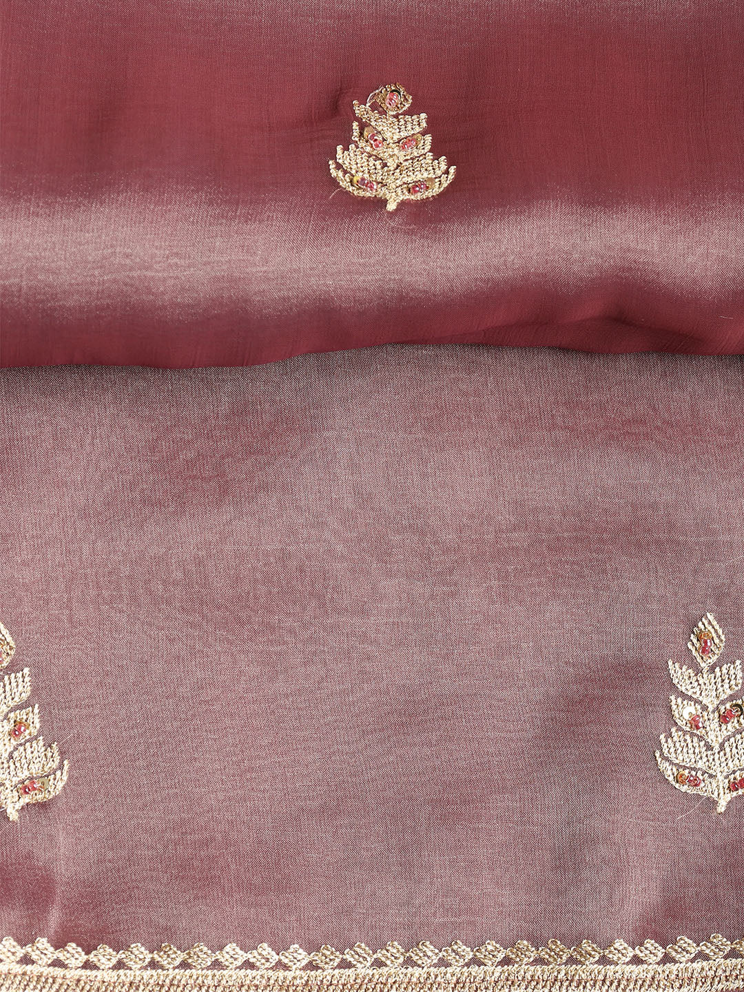 Embroidered Organza Unstitched Suit With Dupatta