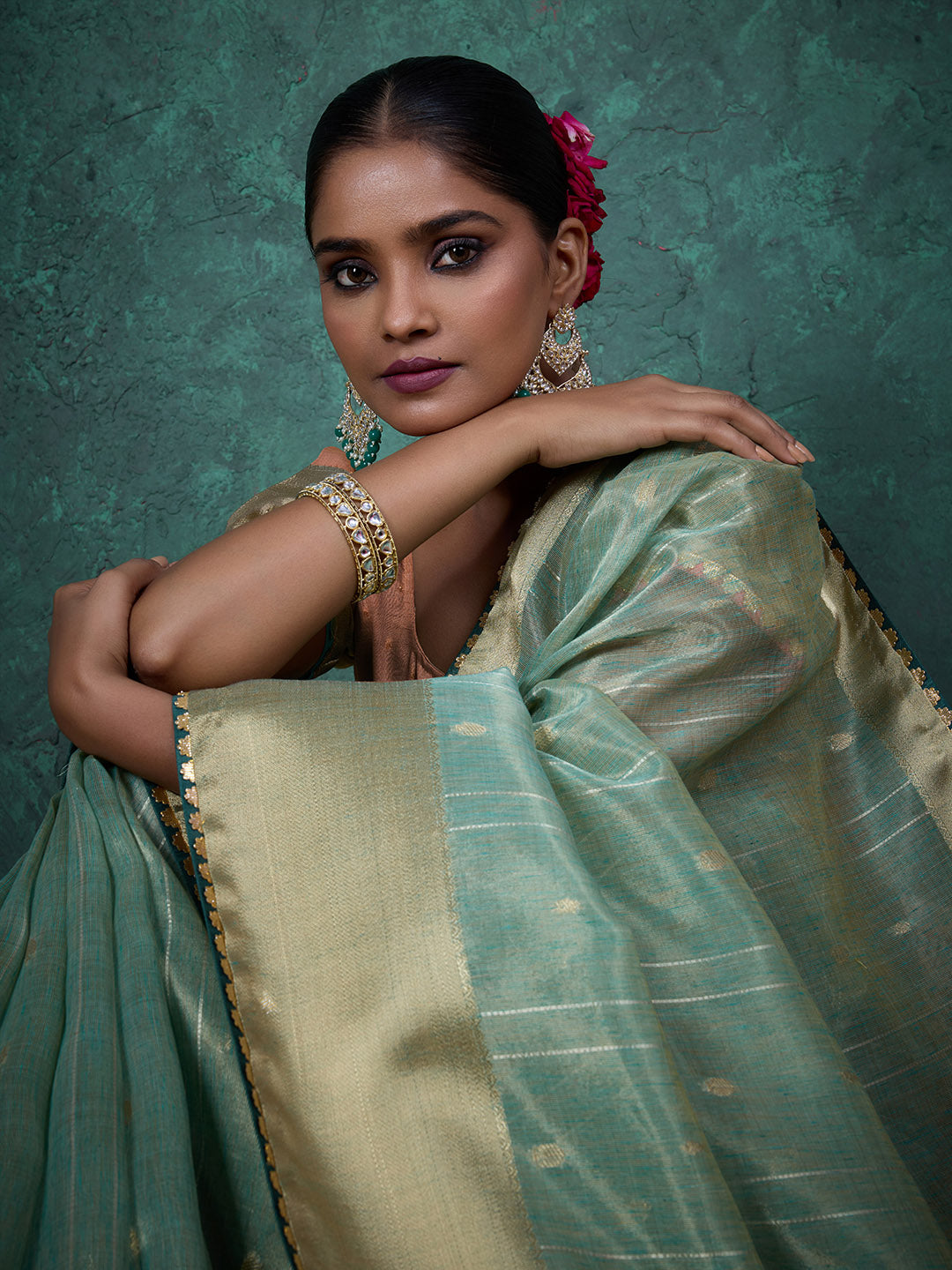 Woven Border Art silk Saree