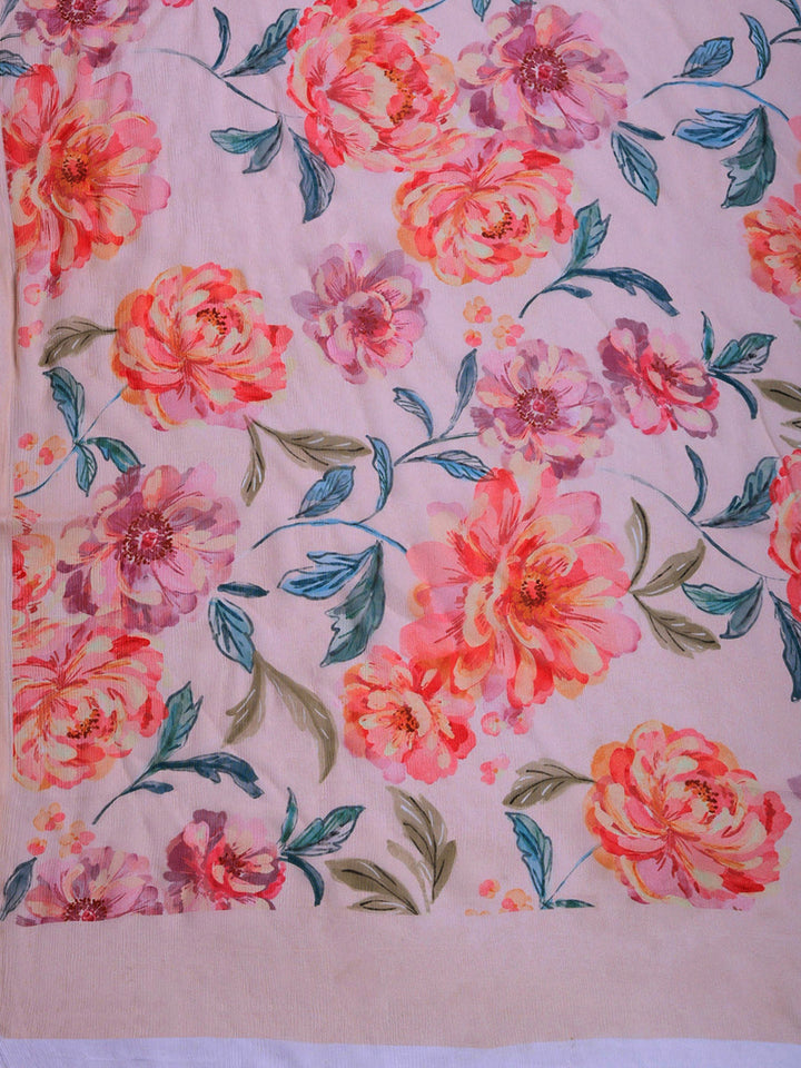 Digital Print Chiffon Saree