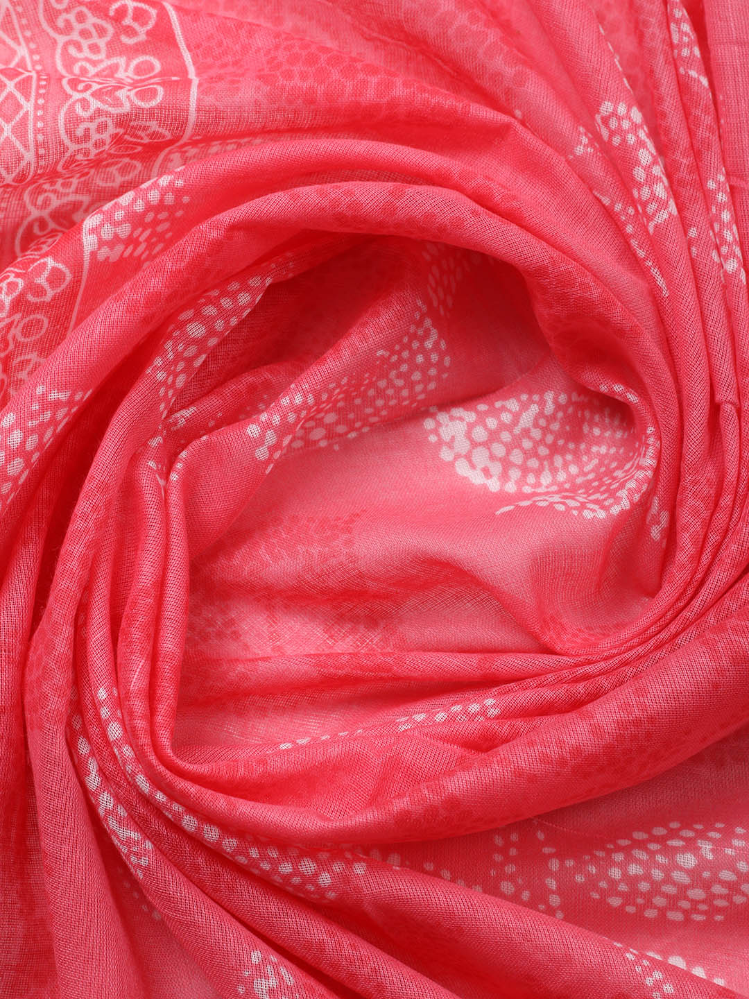 Printed Cotton Blend Unstitched Suit With Pant &amp; Dupatta