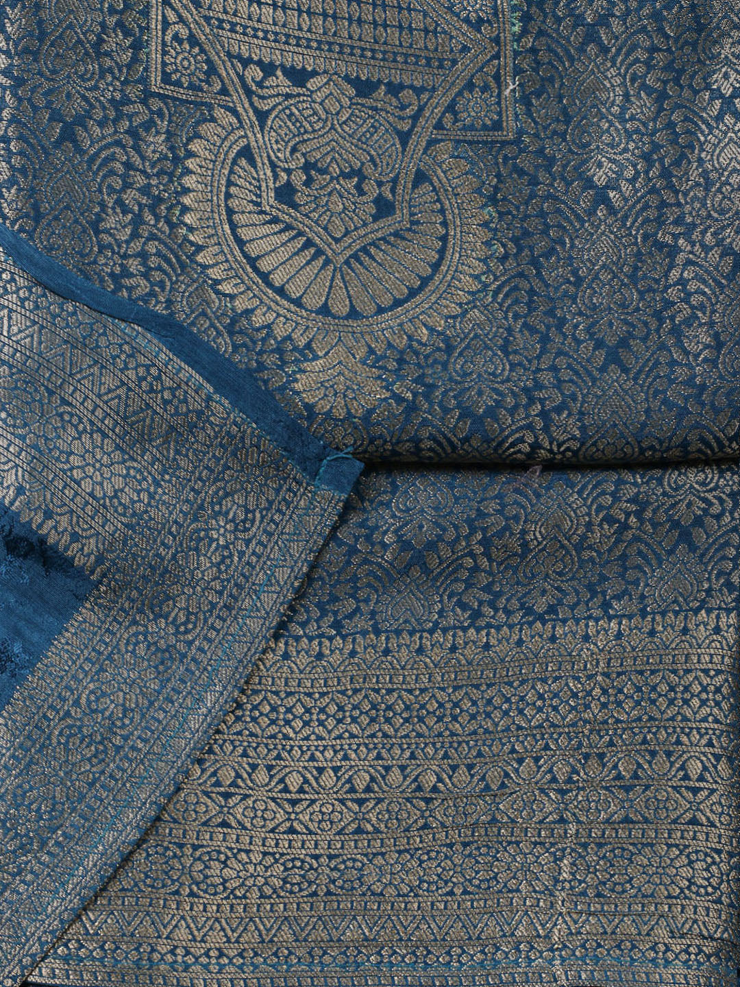 Embroidered Chanderi Unstitched Suit With Pant &amp; Dupatta