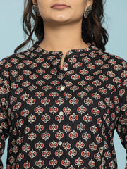 Printed Cotton Blend Short Kurti