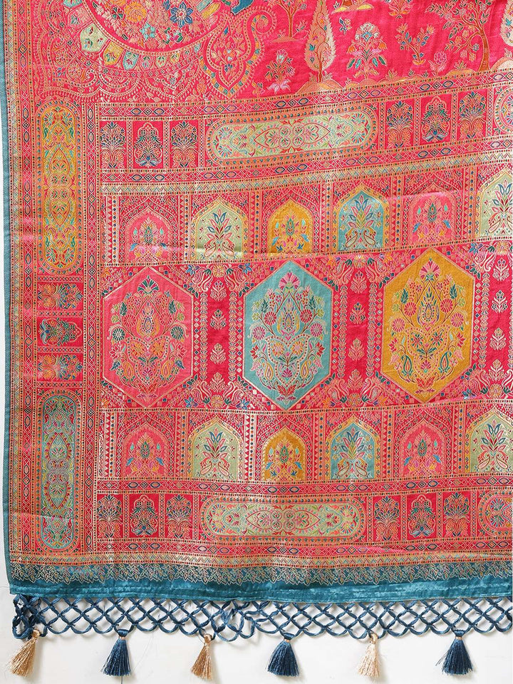 Woven Design Satin Saree