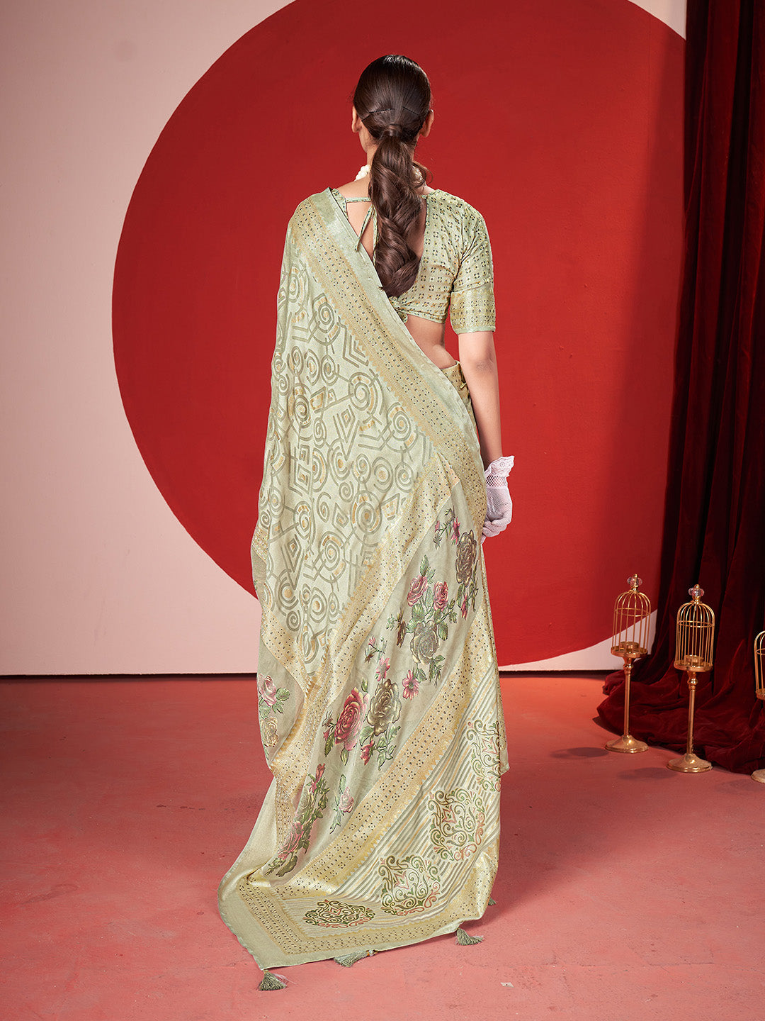 Zari Border Georgette Saree