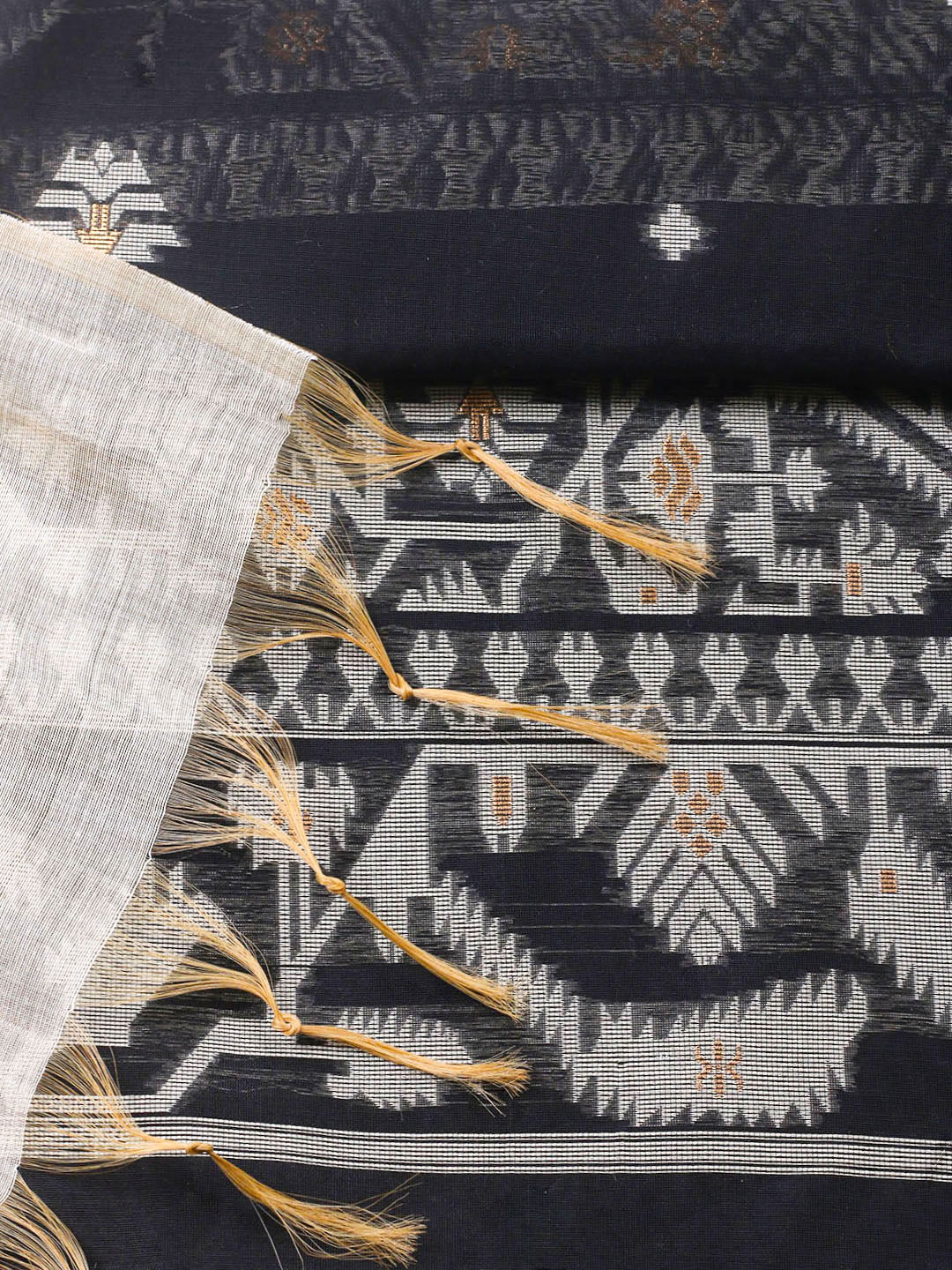Printed Chanderi Unstitched Suit With Pant Dupatta
