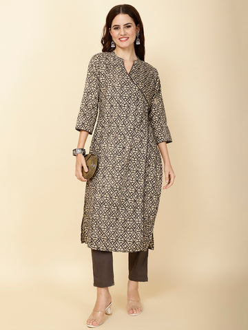 Printed Cotton Kurta Set