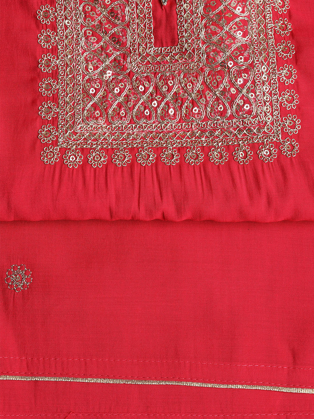 Embroidered Chanderi Unstitched Suit With Dupatta