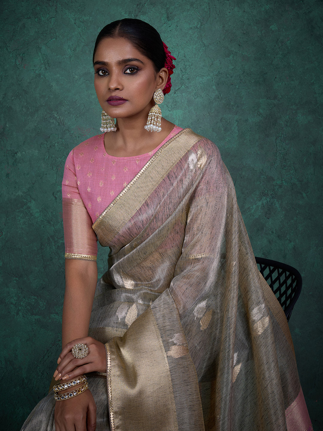 Woven Border Art silk Saree