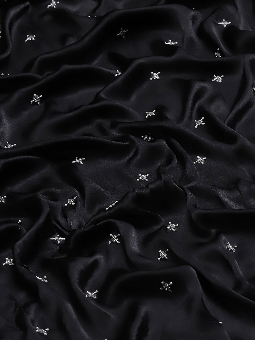 Hand Embroidery Chiffon Saree