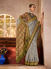 Digital Printed Art Silk Saree