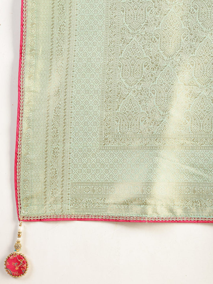 Embroidered Dola Silk Saree