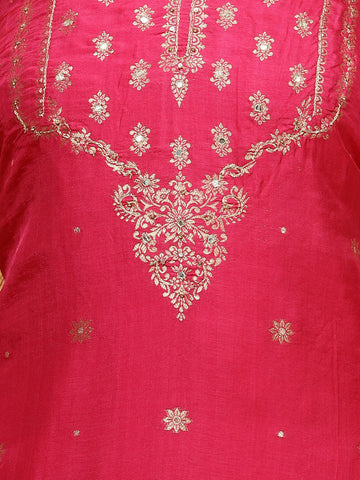 Woven Booti Chanderi Unstitched Suit Piece With Dupatta