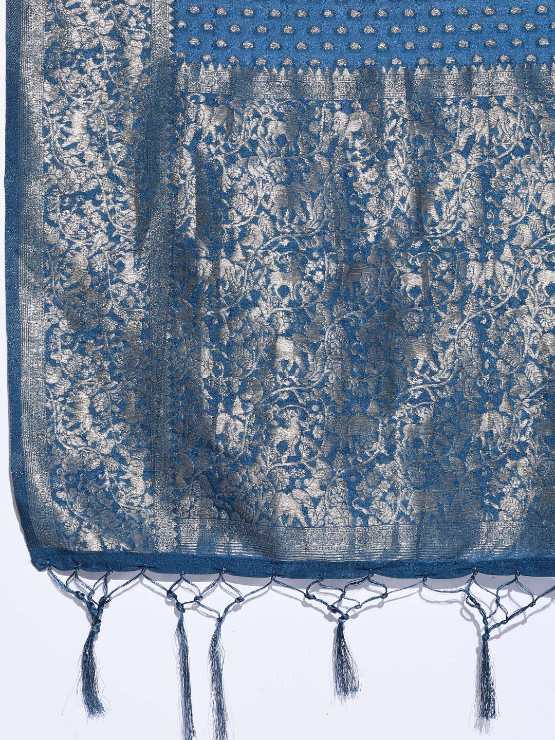 Zaari Jaal Crepe Saree